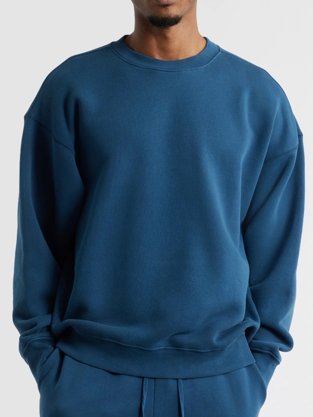 Elwood Core Oversize Crewneck Sweatshirt Vintage Blue Size Medium Unisex NWT